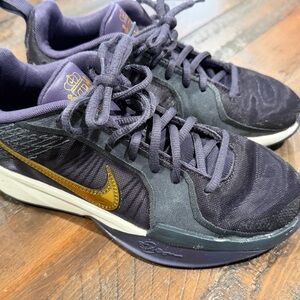 Nike Sabrina Purple Sneakers with Gold Swoosh